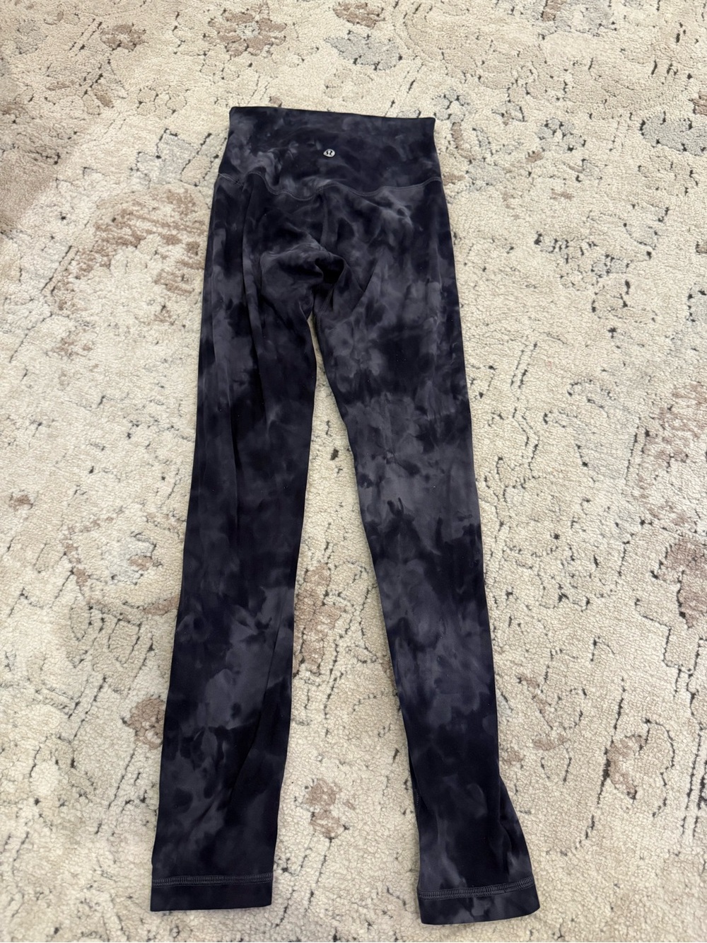 Lululemon Black Tie-Dye High-Waist Leggings